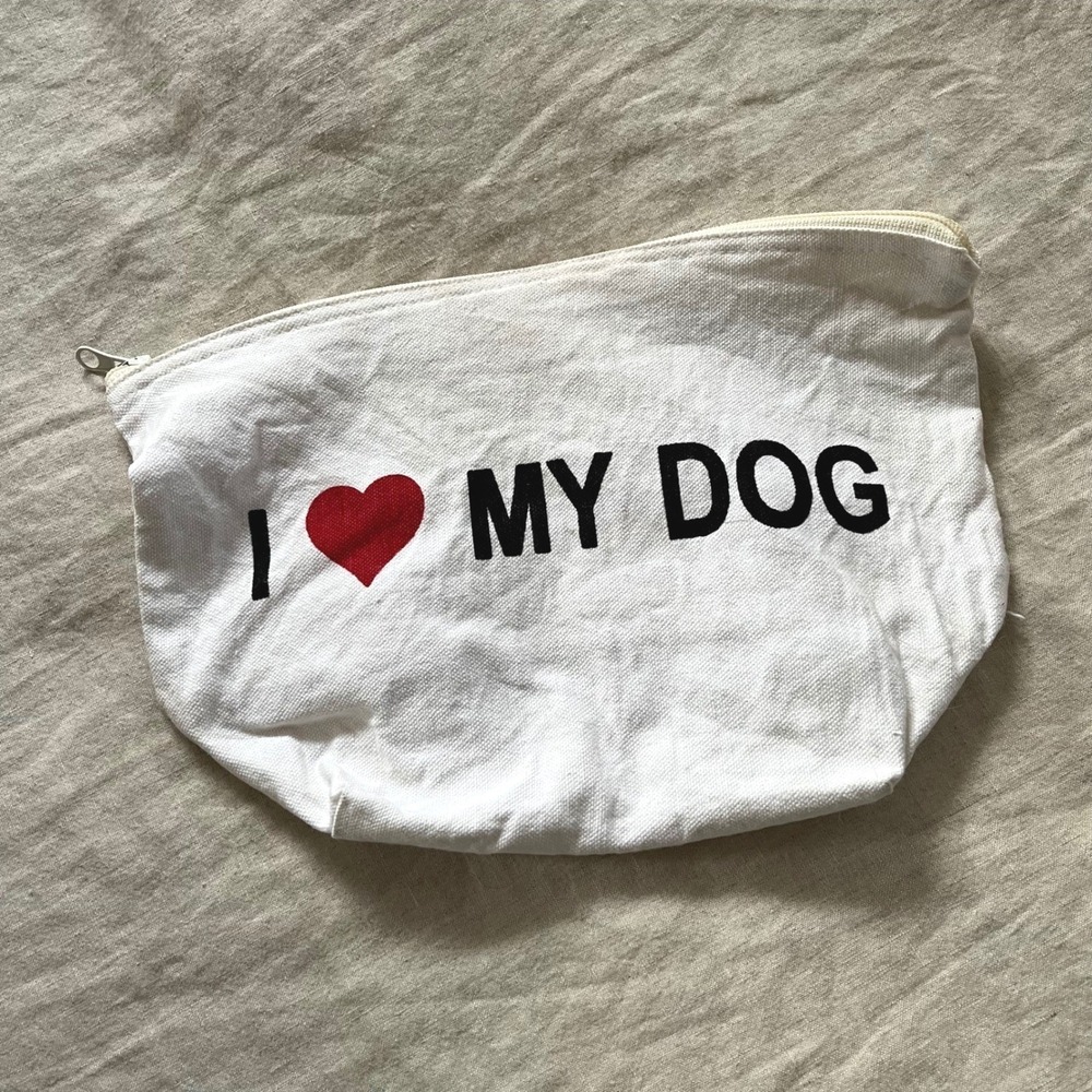 Dog Lover Canvas Zip Pouch
